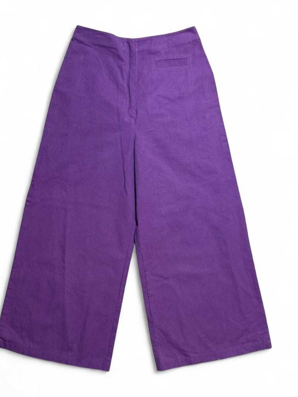 Penny Sage New Zealand Purple Striped Cotton Wide Leg Pants 💜 US Size 6